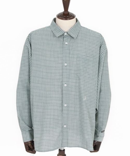 ADAM PATEK(アダムパテック)の「ms6231-small check wide shirt シャツ(AP2525008)(シャツ/ブラウス・メンズ・ブラック/グリーン・1/2)」の16枚目の写真