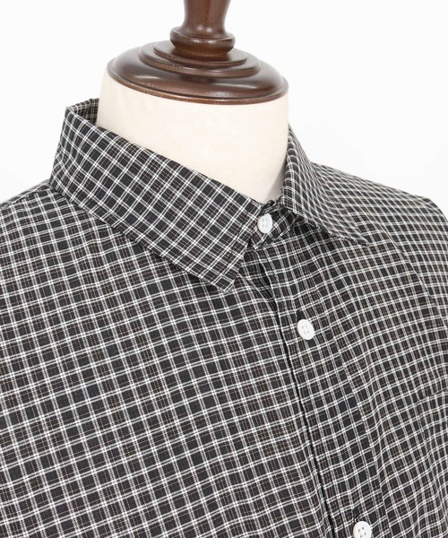 ADAM PATEK(アダムパテック)の「ms6231-small check wide shirt シャツ(AP2525008)(シャツ/ブラウス・メンズ・ブラック/グリーン・1/2)」の21枚目の写真