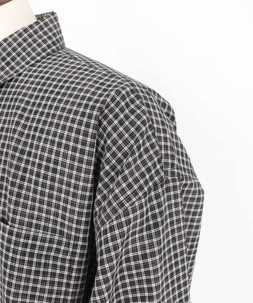 ADAM PATEK(アダムパテック)の「ms6231-small check wide shirt シャツ(AP2525008)(シャツ/ブラウス・メンズ・ブラック/グリーン・1/2)」の22枚目の写真