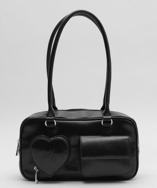 WEGO（ウィゴー）の「WEGO/ハートポケットボストンバッグ（ショルダーバッグ・レディース・ブラック/ブラウン・FREE）」の16枚目の写真