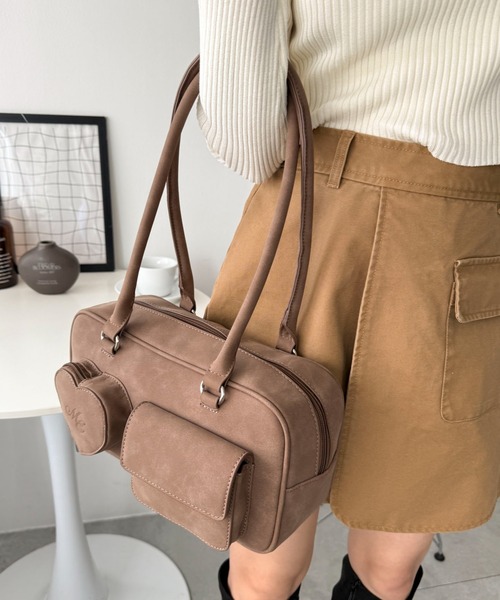 WEGO（ウィゴー）の「WEGO/ハートポケットボストンバッグ（ショルダーバッグ・レディース・ブラック/ブラウン・FREE）」の10枚目の写真