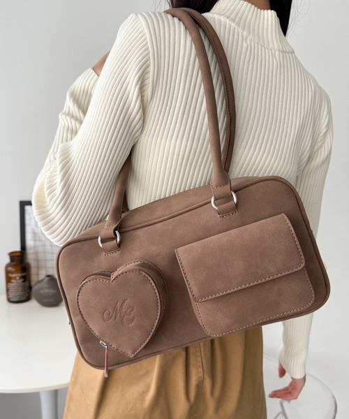 WEGO（ウィゴー）の「WEGO/ハートポケットボストンバッグ（ショルダーバッグ・レディース・ブラック/ブラウン・FREE）」の13枚目の写真