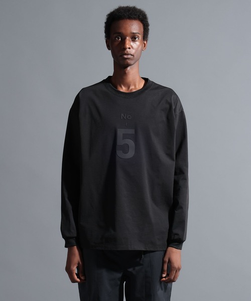 NUMERALS（ヌメラルズ）の「【NUMERALS】ナンバーロゴロングスリーブTEE（Tシャツ/カットソー・メンズ・オフホワイト/ブラック/ネイビー・MEDIUM/LARGE）」の13枚目の写真