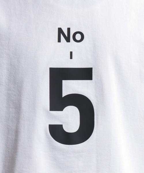NUMERALS（ヌメラルズ）の「【NUMERALS】ナンバーロゴロングスリーブTEE（Tシャツ/カットソー・メンズ・オフホワイト/ブラック/ネイビー・MEDIUM/LARGE）」の20枚目の写真