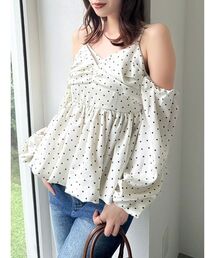 dazzlin | ペプラムギャザーバルーンブラウス(シャツ/ブラウス)