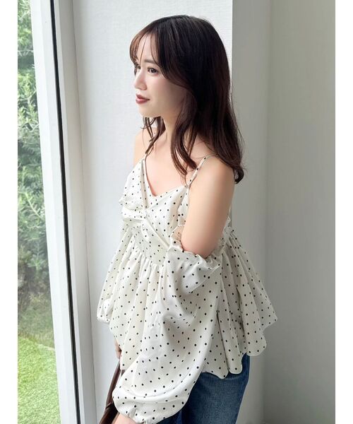 dazzlin（ダズリン）の「ペプラムギャザーバルーンブラウス（シャツ/ブラウス・レディース・チャコールグレー/ピンク/その他1・FREE）」の6枚目の写真