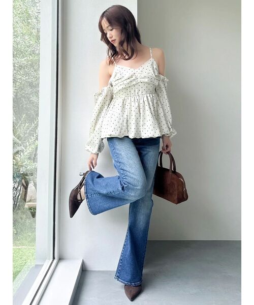 dazzlin（ダズリン）の「ペプラムギャザーバルーンブラウス（シャツ/ブラウス・レディース・チャコールグレー/ピンク/その他1・FREE）」の7枚目の写真