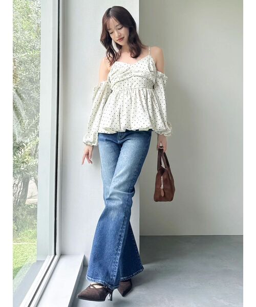 dazzlin（ダズリン）の「ペプラムギャザーバルーンブラウス（シャツ/ブラウス・レディース・チャコールグレー/ピンク/その他1・FREE）」の8枚目の写真