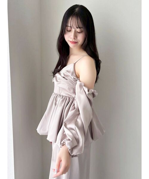 dazzlin（ダズリン）の「ペプラムギャザーバルーンブラウス（シャツ/ブラウス・レディース・チャコールグレー/ピンク/その他1・FREE）」の10枚目の写真