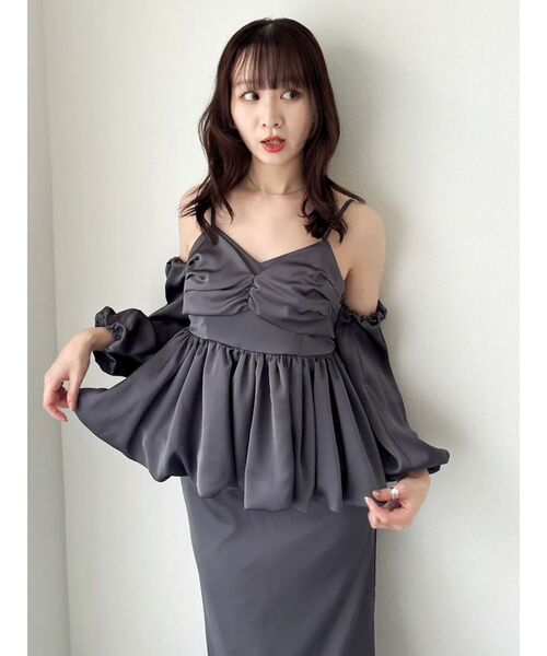 dazzlin（ダズリン）の「ペプラムギャザーバルーンブラウス（シャツ/ブラウス・レディース・チャコールグレー/ピンク/その他1・FREE）」の16枚目の写真