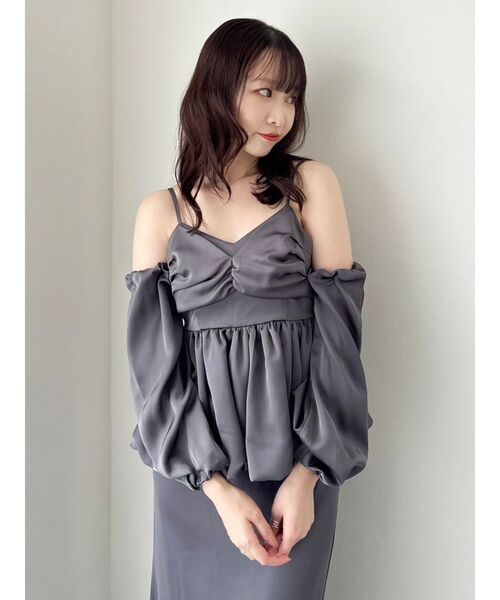 dazzlin（ダズリン）の「ペプラムギャザーバルーンブラウス（シャツ/ブラウス・レディース・チャコールグレー/ピンク/その他1・FREE）」の17枚目の写真