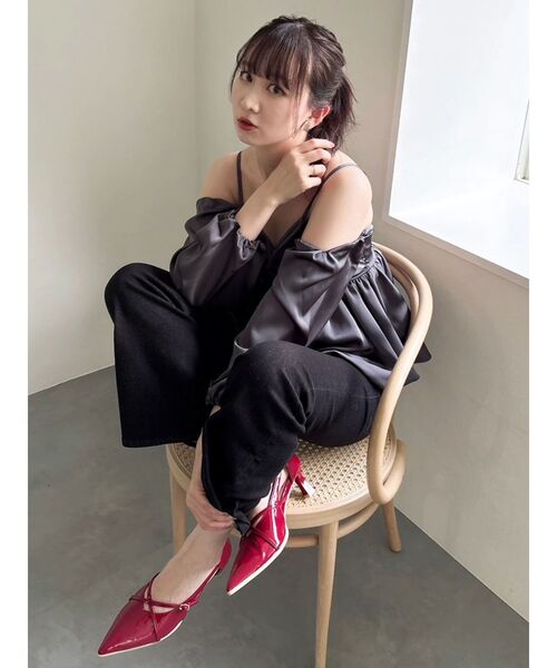 dazzlin（ダズリン）の「ペプラムギャザーバルーンブラウス（シャツ/ブラウス・レディース・チャコールグレー/ピンク/その他1・FREE）」の18枚目の写真