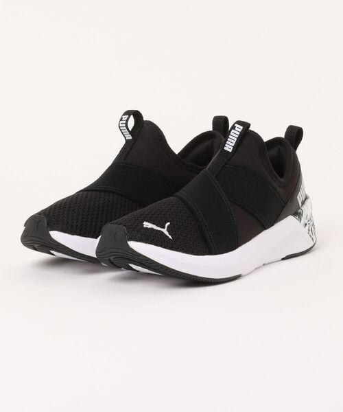 PUMA(プーマ)の「《PUMA》SOFTRIDE ハルリー スリップオン(スリッポン・レディース・ホワイト系その他/ブラック・23.5cm/22.5cm/23.0cm/24.0cm/24.5cm/25.0cm)」の2枚目の写真