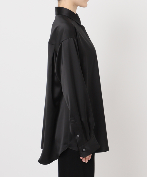 AP STUDIO(エーピーストゥディオ)の「サテンシャツ(シャツ/ブラウス・レディース・ブラック/チョコ・FREE)」の20枚目の写真