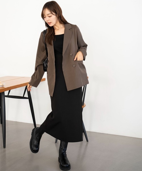 WEGO（ウィゴー）の「WEGO/【ZOZO限定・26年春再入荷！】ダブルボタンテーラードジャケット（テーラードジャケット・レディース・ネイビー/グレー/ブラウン/アイボリー・FREE）」の22枚目の写真