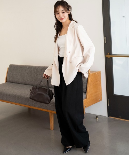 WEGO（ウィゴー）の「WEGO/【ZOZO限定・26年春再入荷！】ダブルボタンテーラードジャケット（テーラードジャケット・レディース・ネイビー/グレー/ブラウン/アイボリー・FREE）」の20枚目の写真