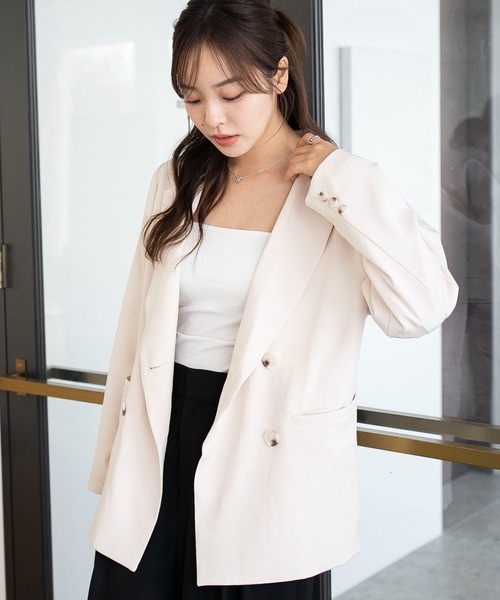 セール】WEGO/【ZOZO限定・25年秋冬新作】ダブルボタンテーラード