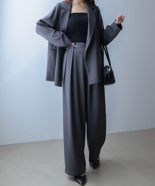 WEGO（ウィゴー）の「WEGO/【ZOZO限定・26年春再入荷！】ダブルボタンテーラードジャケット（テーラードジャケット・レディース・ネイビー/グレー/ブラウン/アイボリー・FREE）」の8枚目の写真