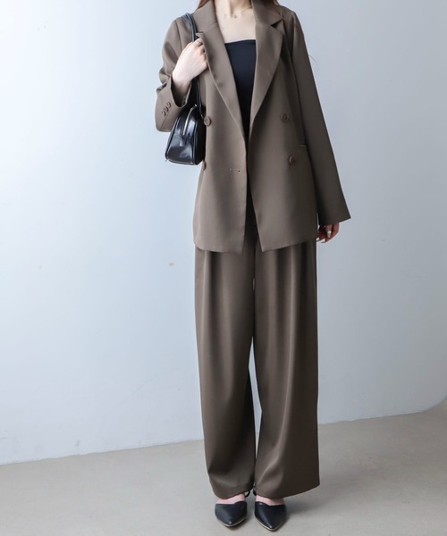 WEGO（ウィゴー）の「WEGO/【ZOZO限定・26年春再入荷！】ダブルボタンテーラードジャケット（テーラードジャケット・レディース・ネイビー/グレー/ブラウン/アイボリー・FREE）」の7枚目の写真