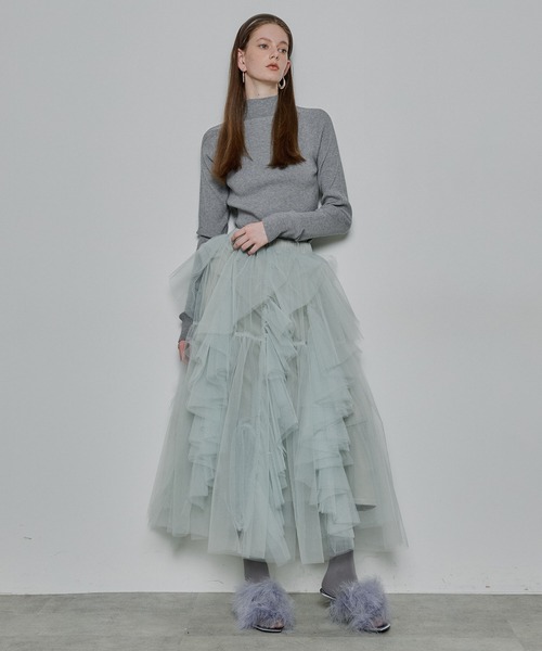 LA BELLE ETUDE（ラベルエチュード）の「Lily ボリュームチュールスカート（スカート・レディース・ホワイト/ブラック/ライトグリーン/ピンク・0/1）」の6枚目の写真
