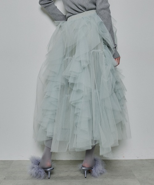 LA BELLE ETUDE（ラベルエチュード）の「Lily ボリュームチュールスカート（スカート・レディース・ホワイト/ブラック/ライトグリーン/ピンク・0/1）」の11枚目の写真