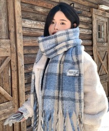 【美品】Traditional Weatherwear ブルーチェックマフラー 美品】Traditional Weatherwear ブルーチェックマフラー 2025年