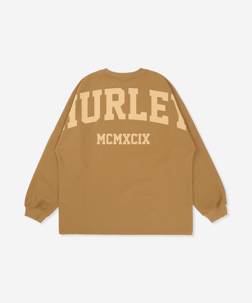 Hurley (ハーレー)の「【Hurley/ハーレー】ヘビーウェイトサーマルロングTシャツ バックプリント 吸水速乾 オーバーサイズシルエット THERMAL BACK ARC LS(Tシャツ/カットソー・メンズ・ブラック/オフホワイト/カーキブラウン/ブルーグレー/ブラウン・SMALL/MEDIUM/LARGE/X-LARGE)」の1枚目の写真