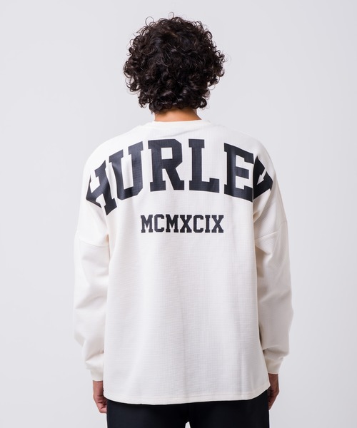 Hurley （ハーレー）の「【Hurley/ハーレー】ヘビーウェイトサーマルロングTシャツ　バックプリント　吸水速乾　オーバーサイズシルエット　THERMAL BACK ARC LS（Tシャツ/カットソー・メンズ・ブラック/オフホワイト/カーキブラウン・SMALL/MEDIUM/LARGE/X-LARGE）」の2枚目の写真