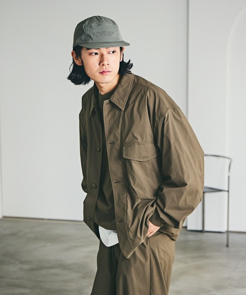 BAYFLOW(ベイフロー)の「【ストレッチ・イージーケア・吸水速乾・マシンウォッシャブル】SOLOTEXシャツジャケット(その他トップス・メンズ・カーキ/ブラック・LARGE/MEDIUM)」の11枚目の写真