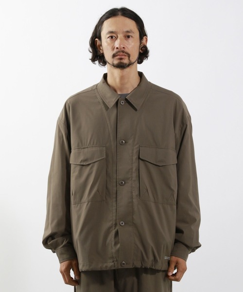BAYFLOW(ベイフロー)の「【ストレッチ・イージーケア・吸水速乾・マシンウォッシャブル】SOLOTEXシャツジャケット(その他トップス・メンズ・カーキ/ブラック・LARGE/MEDIUM)」の16枚目の写真