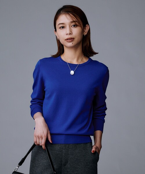 セール】【アンサンブル可/洗える/ウール100%】クルーネックウール