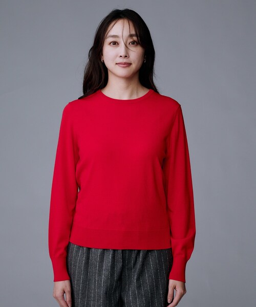 セール】【アンサンブル可/洗える/ウール100%】クルーネックウール