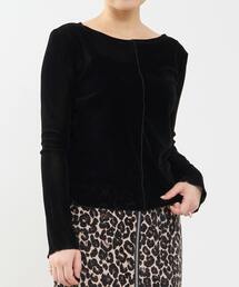 SOFFITTO | シアーチュールボートネックフロッキー加工インナー(Tシャツ/カットソー)
