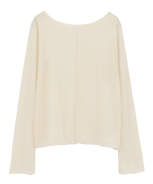 SOFFITTO（ソフィット）の「シアーチュールボートネックフロッキー加工インナー（Tシャツ/カットソー・レディース・オフホワイト/グレー/ブラック・FREE）」の21枚目の写真