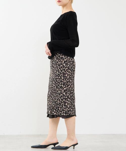 SOFFITTO（ソフィット）の「シアーチュールボートネックフロッキー加工インナー（Tシャツ/カットソー・レディース・オフホワイト/グレー/ブラック・FREE）」の13枚目の写真