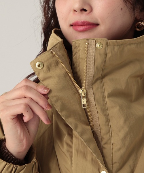 Elura（エルーラ）の「スタンドカラー中綿コート/571754（ダウンジャケット/コート・レディース・キャメル/ブラック・FREE）」の16枚目の写真