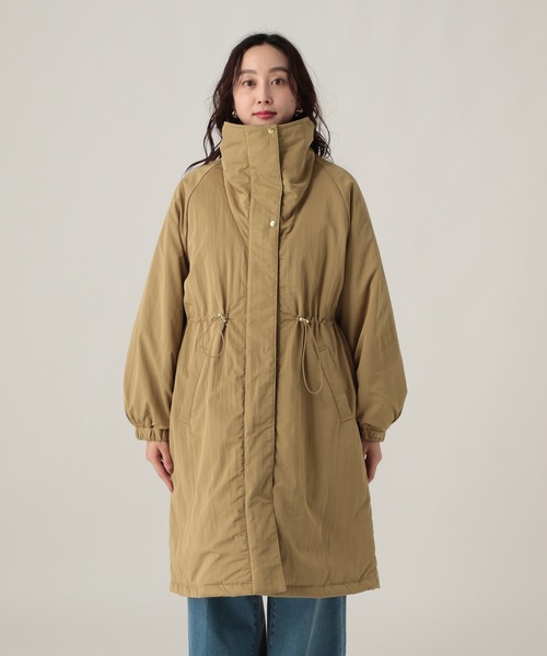 Elura（エルーラ）の「スタンドカラー中綿コート/571754（ダウンジャケット/コート・レディース・キャメル/ブラック・FREE）」の10枚目の写真