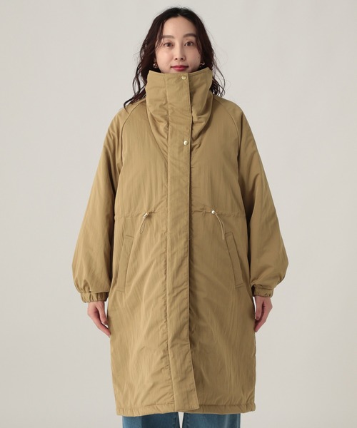 Elura（エルーラ）の「スタンドカラー中綿コート/571754（ダウンジャケット/コート・レディース・キャメル/ブラック・FREE）」の11枚目の写真