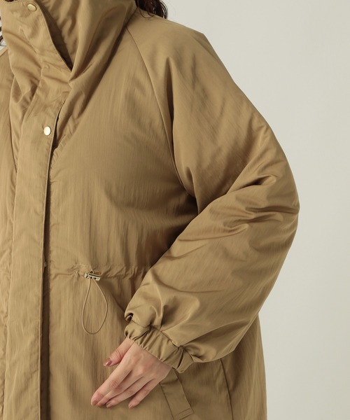 Elura（エルーラ）の「スタンドカラー中綿コート/571754（ダウンジャケット/コート・レディース・キャメル/ブラック・FREE）」の15枚目の写真