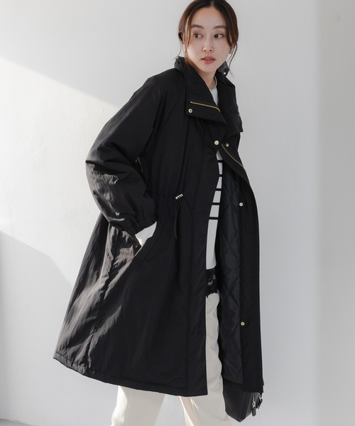 スタンドカラー中綿コート/571754（ダウンジャケット/コート）｜Elura