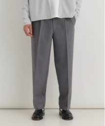 BACK NUMBER（バックナンバー）の「【BACK NUMBER】ＴＲイージーテーパードトラウザーパンツ (TR素材/イージーパンツ/テーパード/トラウザー/タック/ウエストゴム/ストレッチ/シワになりにくい/きれいめ/オフィスカジュアル)（スラックス）」