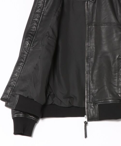 ALLSAINTS(オールセインツ)の「RASHFORD LEATHER JACKET | RASHFORD レザー ジャケット(その他アウター・メンズ・ブラック・XS/S/M/L/XL)」の3枚目の写真