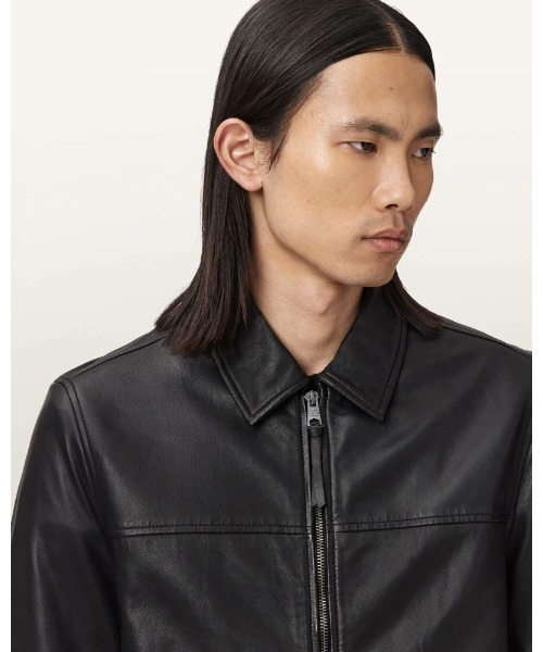 ALLSAINTS(オールセインツ)の「RASHFORD LEATHER JACKET | RASHFORD レザー ジャケット(その他アウター・メンズ・ブラック・XS/S/M/L/XL)」の4枚目の写真