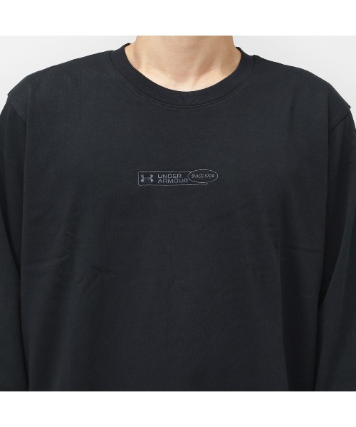 UNDER ARMOUR（アンダーアーマー）の「アンダーアーマー  UAヘビーウエイト ロゴ グラフィック ロングスリーブ Tシャツ（Tシャツ/カットソー・メンズ・ブルーグレー/ブラック・S/M/L/LL/3L）」の6枚目の写真