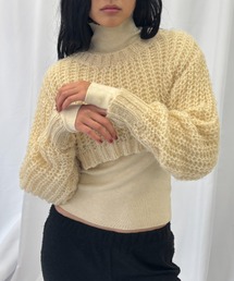 モヘアニット」に該当するニット/セーター（ショート丈）ファッション