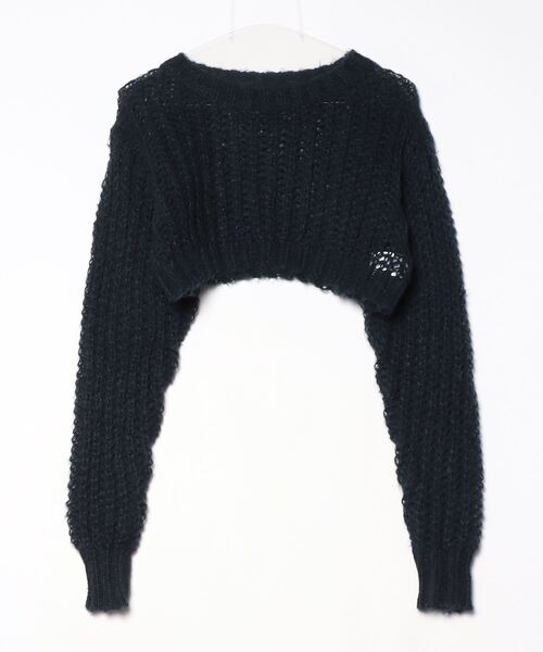 セール】モヘアライクショート丈ニットプルオーバー（ニット/セーター