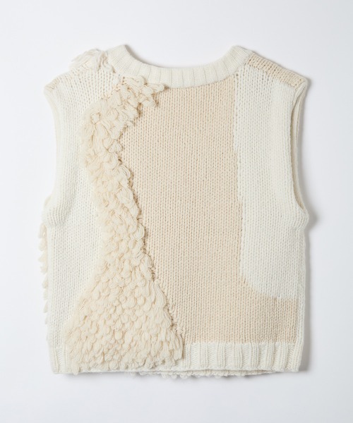 Landscape Intarsia Knit Vest