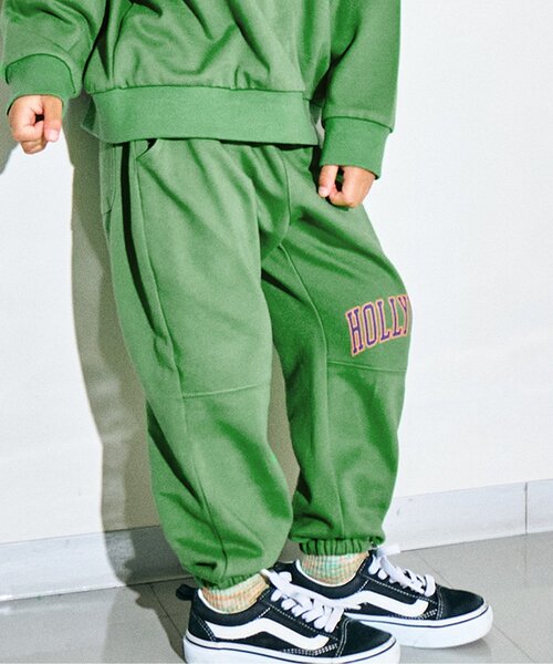 F.O.KIDS（エフオーキッズ）の「【ジュニア対応】カラバリグラフィックパンツ（スウェットパンツ・キッズ・パープル/チャコール/イエロー/ピンク/グリーン/グレー・80/90/100/110/120/130/140/150/160）」の3枚目の写真