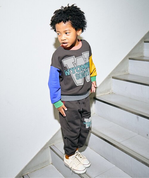 F.O.KIDS（エフオーキッズ）の「【ジュニア対応】カラバリグラフィックパンツ（スウェットパンツ・キッズ・パープル/チャコール/イエロー/ピンク/グリーン/グレー・80/90/100/110/120/130/140/150/160）」の14枚目の写真