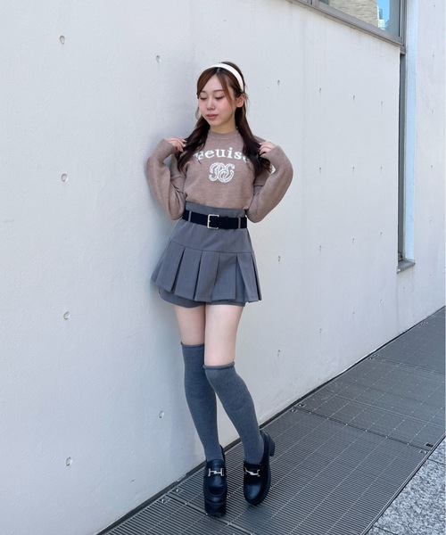 one way（ワンウェイ）の「フェザーロゴニット（ニット/セーター・レディース・ベージュ/ネイビー/ホワイト/ピンク・FREE）」の21枚目の写真